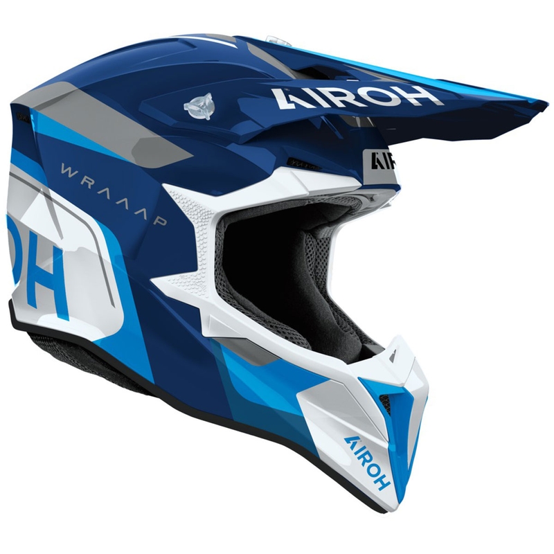 Airoh Wraaap Conquer motorcrosshelm glanzend blauw