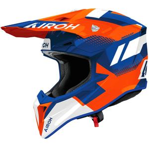 Crosshelm Airoh Wraaap Vision glanzend oranje-blauw