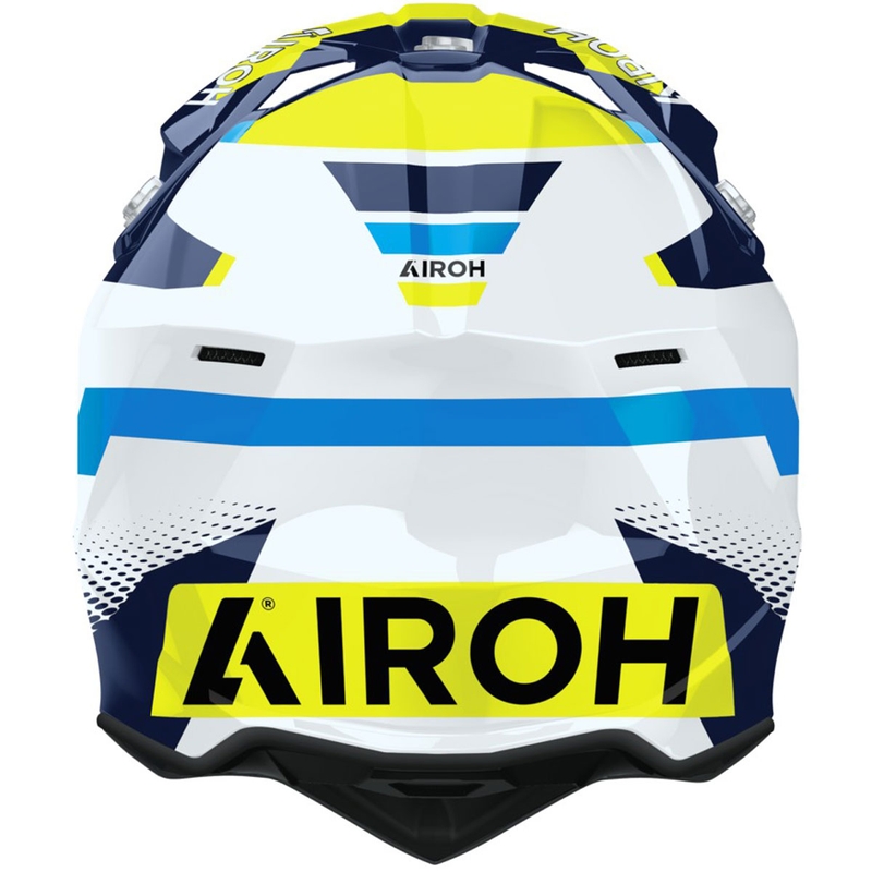 Airoh Wraaap Vision motorcrosshelm glanzend geel-blauw