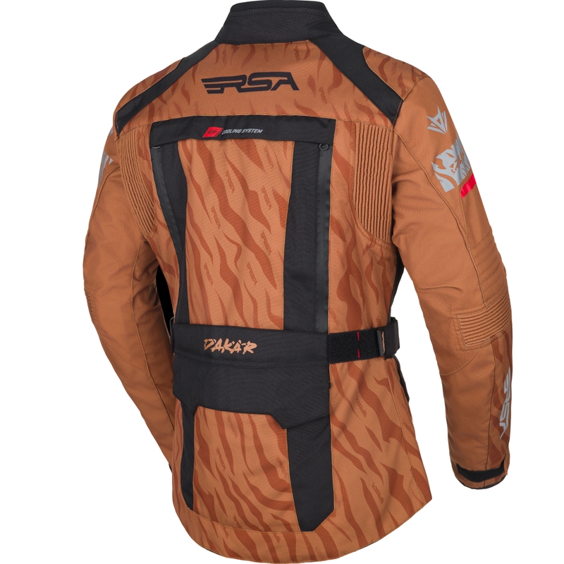 RSA Dakar 2 dames motorjack zand-zwart-rood