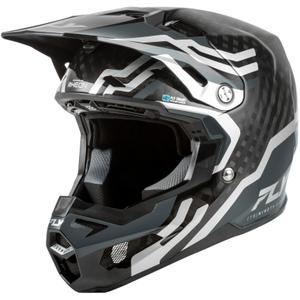 FLY Racing Formula S Carbon Byte crosshelm carbon-grijs-zilver