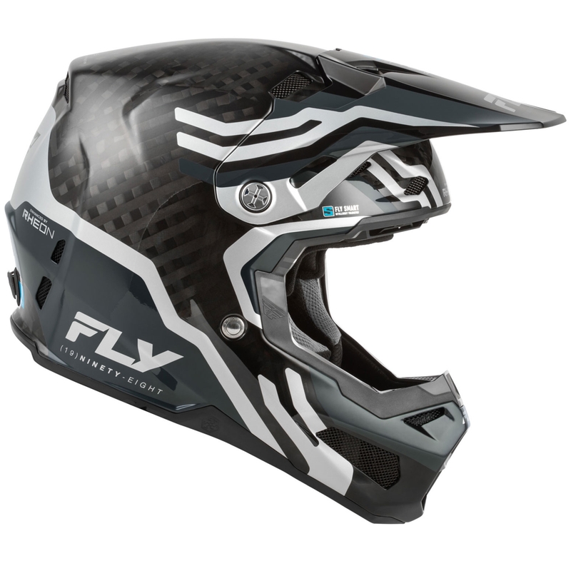 FLY Racing Formula S Carbon Byte crosshelm carbon-grijs-zilver