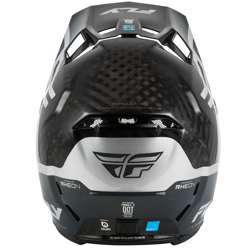 FLY Racing Formula S Carbon Byte crosshelm carbon-grijs-zilver