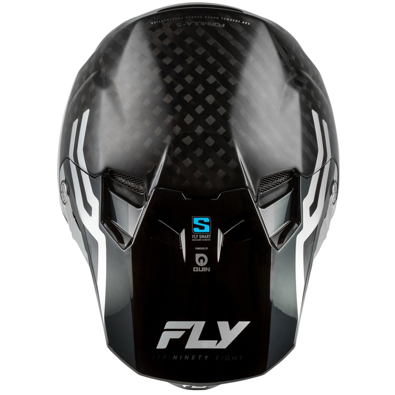 FLY Racing Formula S Carbon Byte crosshelm carbon-grijs-zilver
