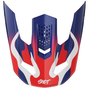 Vizier voor Shot Speed Beast helmen parelblauw-rood