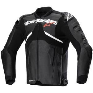 Alpinestars Atem 5 zwart en wit leren motorjack