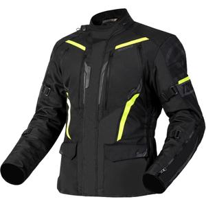 Motorjas Ozone Tour III zwart-antraciet-fluogeel