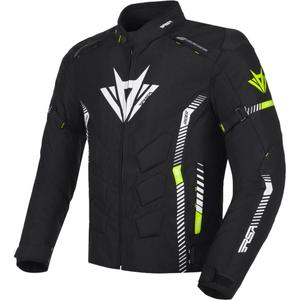 Motorjas RSA Rider zwart-wit-fluogeel