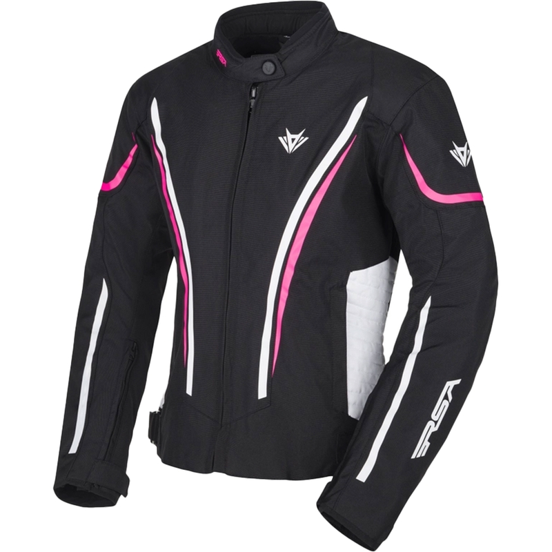 RSA Wasp motorjas voor dames, zwart-roze-wit