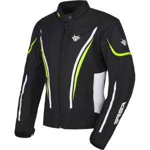Dames RSA Wasp Zwart-Wit-Fluo Geel Motorjack