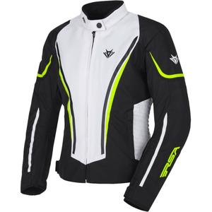 Dames RSA Wasp Wit-Zwart-Fluo Geel Motorjack