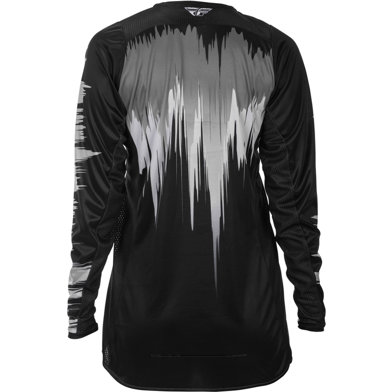 Dames crossshirt FLY Racing Lite zwart-grijs-wit