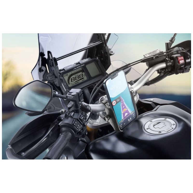 Interphone Crab telefoonhouder met draadloos opladen en USB-C zwart