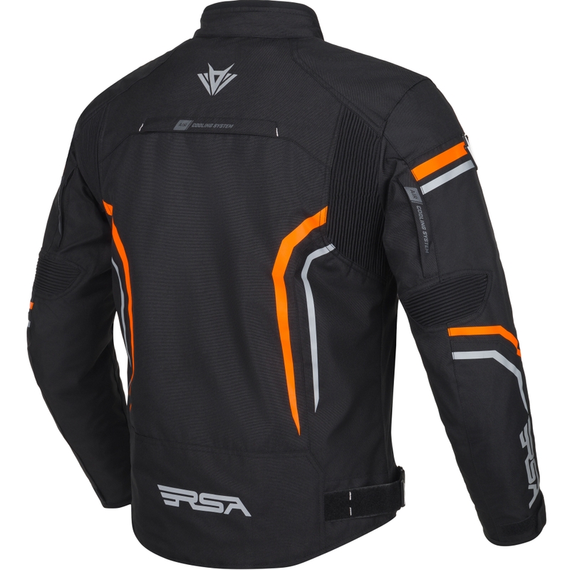Motorjas RSA Compact 2 zwart-grijs-oranje