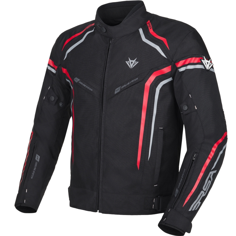 RSA Compact 2 motorjas zwart-grijs-rood