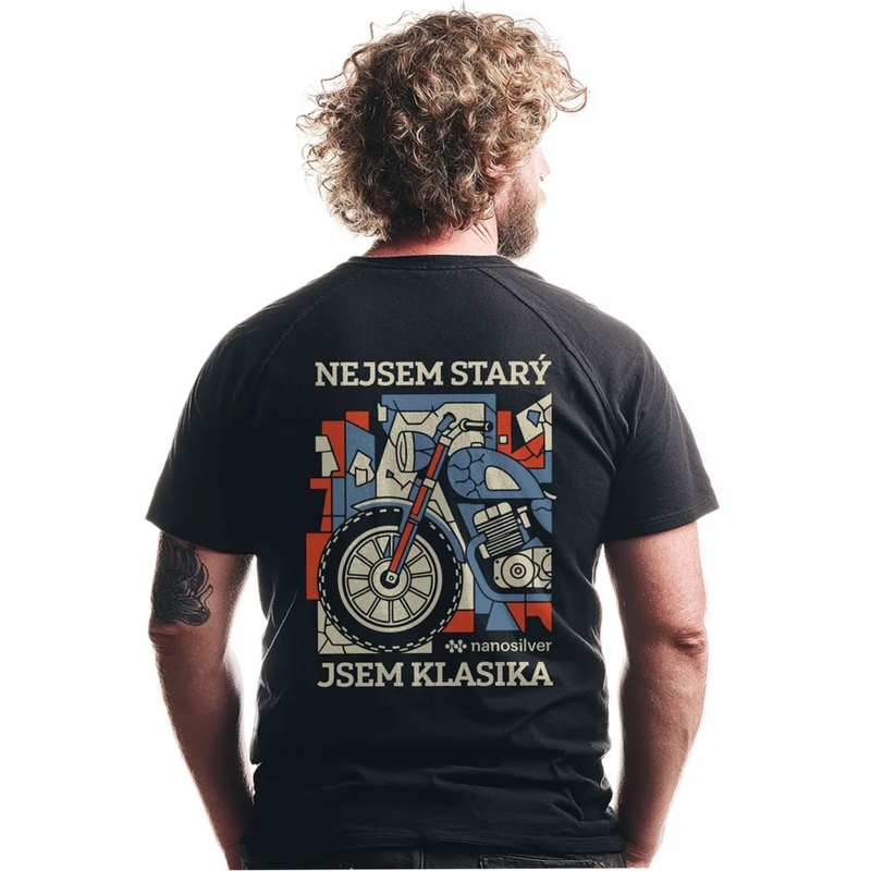 Functioneel T-shirt nanosilver® I AM A CLASSIC zwart
