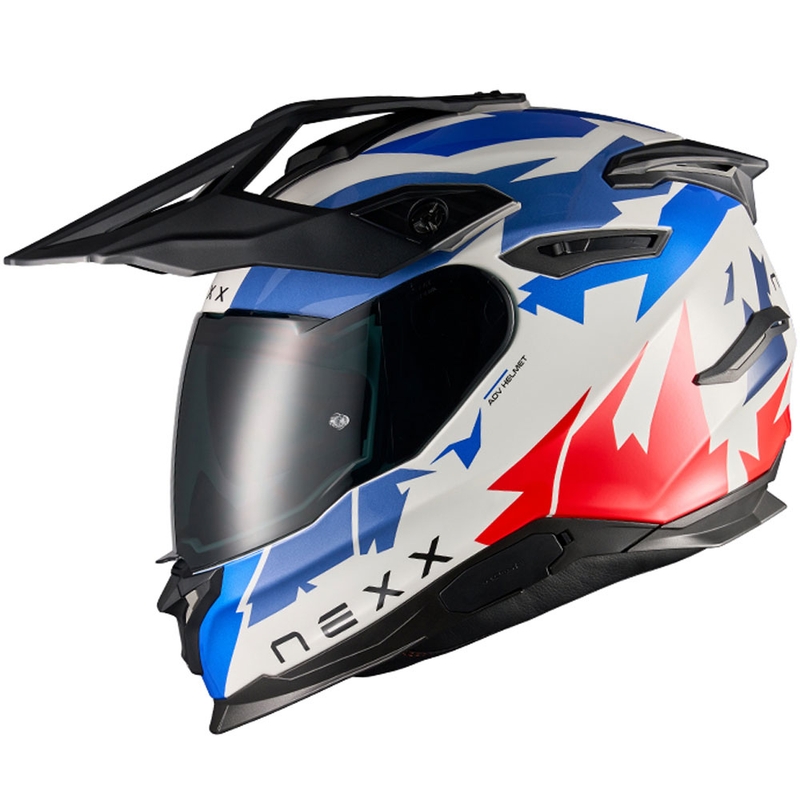 Enduro motorhelm NEXX Y.TRAVL Primal blauw-rood