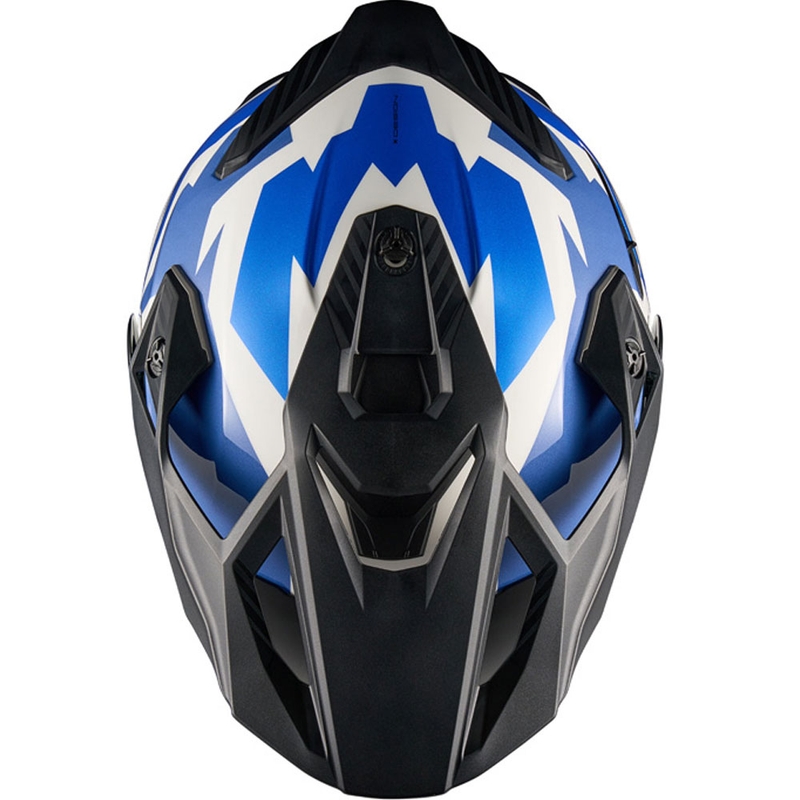 Enduro motorhelm NEXX Y.TRAVL Primal blauw-rood