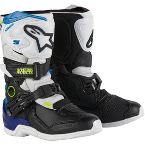 Alpinestars Tech 3S Kindermotorlaarzen Wit-Zwart-Blauw