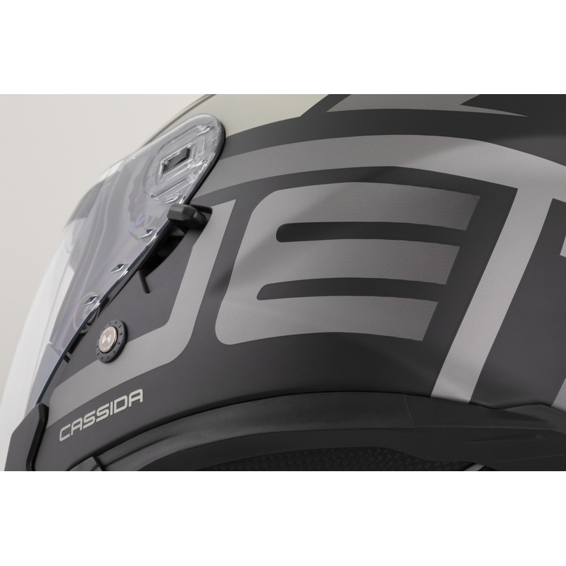 Cassida Jet Tech 2.0 RoTo Open Face Motorhelm Mat Zwart-Grijs-Wit