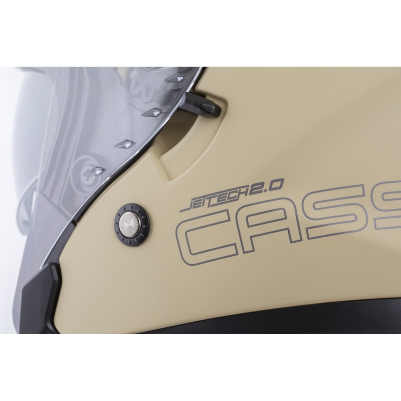 Cassida Jet Tech 2.0 RoTo Open Face Motorhelm Mat Zand-Zwart-Grijs