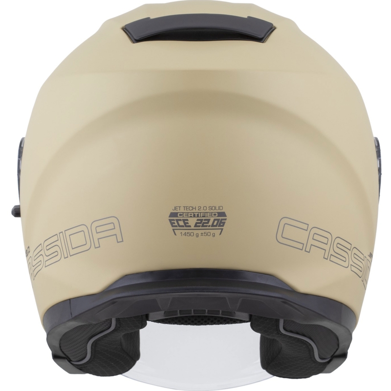 Cassida Jet Tech 2.0 RoTo Open Face Motorhelm Mat Zand-Zwart-Grijs