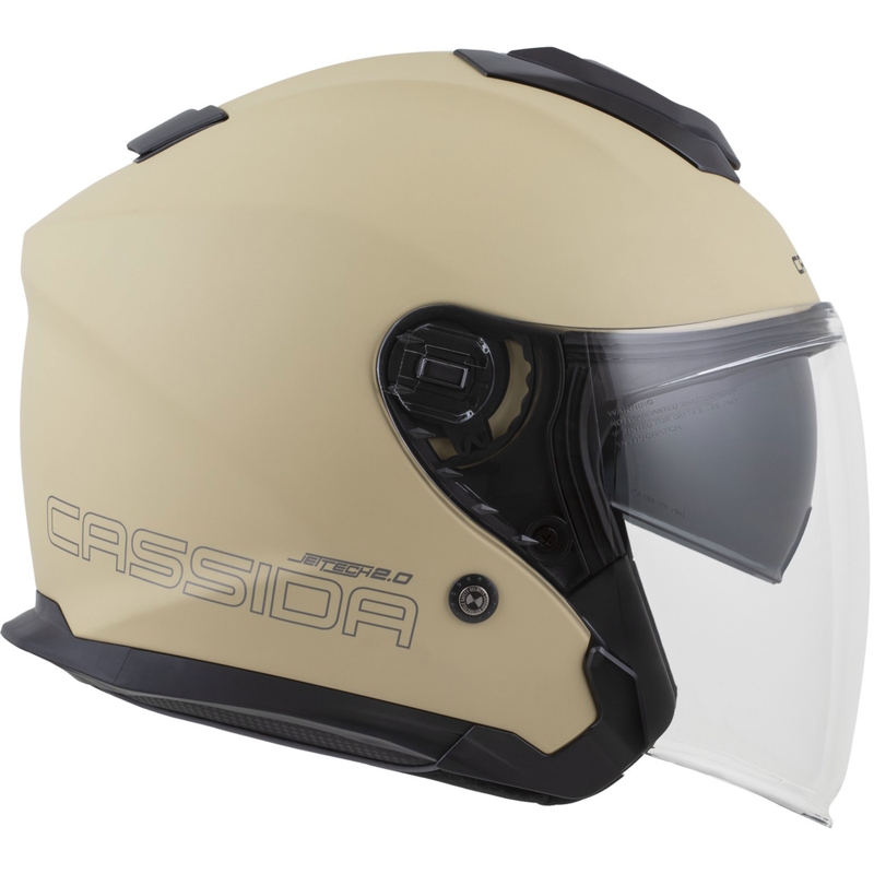 Cassida Jet Tech 2.0 RoTo Open Face Motorhelm Mat Zand-Zwart-Grijs