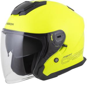 Cassida Jet Tech 2.0 RoTo open motorhelm fluo geel-zwart-grijs
