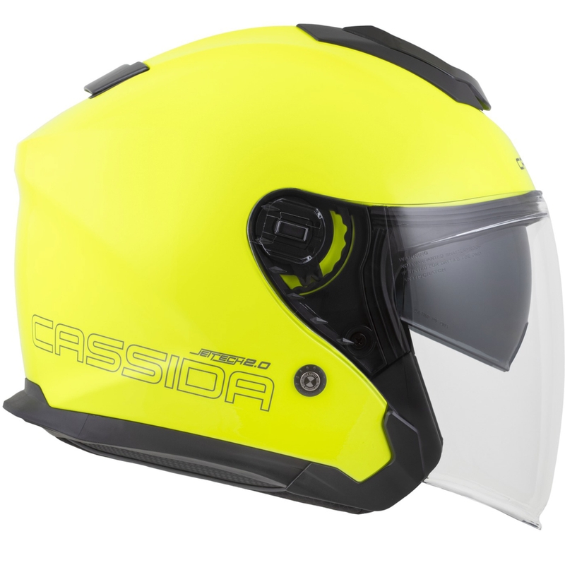 Cassida Jet Tech 2.0 RoTo open motorhelm fluo geel-zwart-grijs
