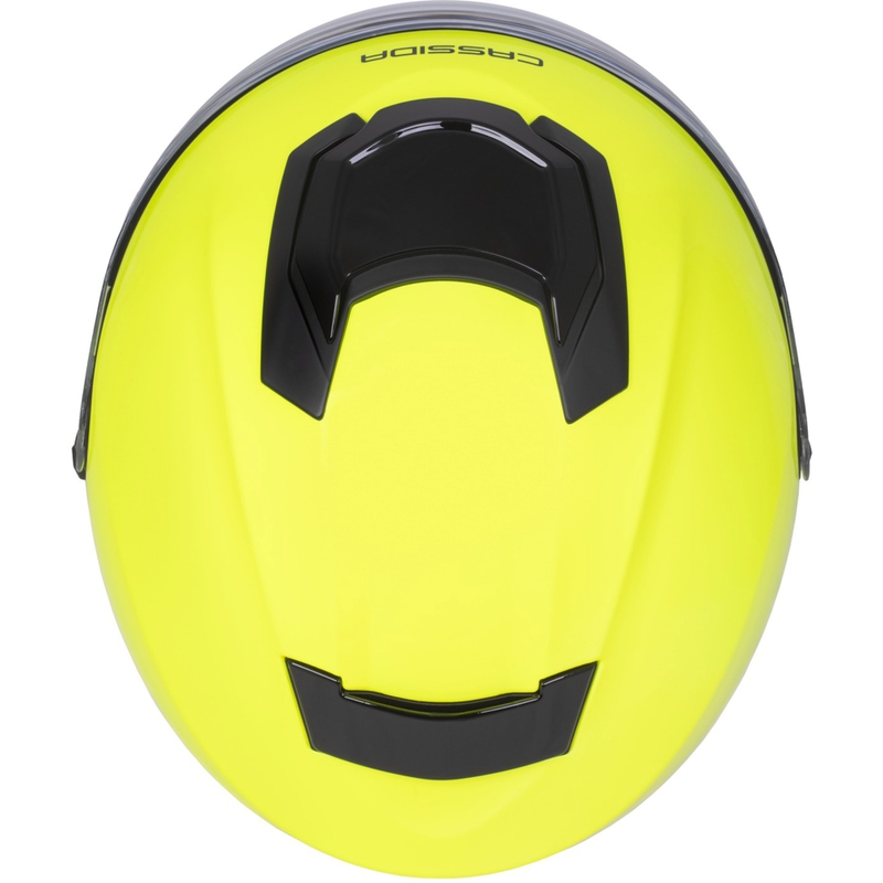 Cassida Jet Tech 2.0 RoTo open motorhelm fluo geel-zwart-grijs