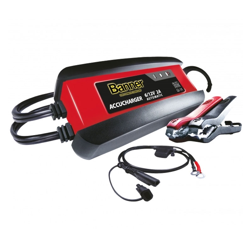 Banner Accucharger 2A batterijlader voor 6/12V batterijen