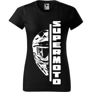 Dames-T-shirt SUPERMOTO zwart