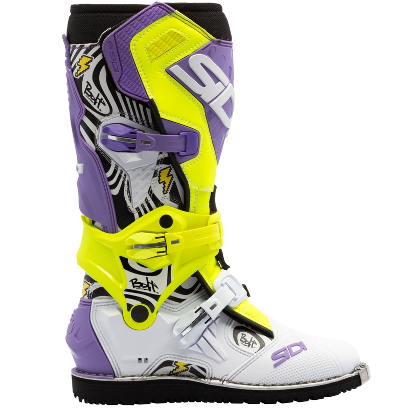 Motorlaarzen SiDi Crossair HD End BB002 paars-geel-wit