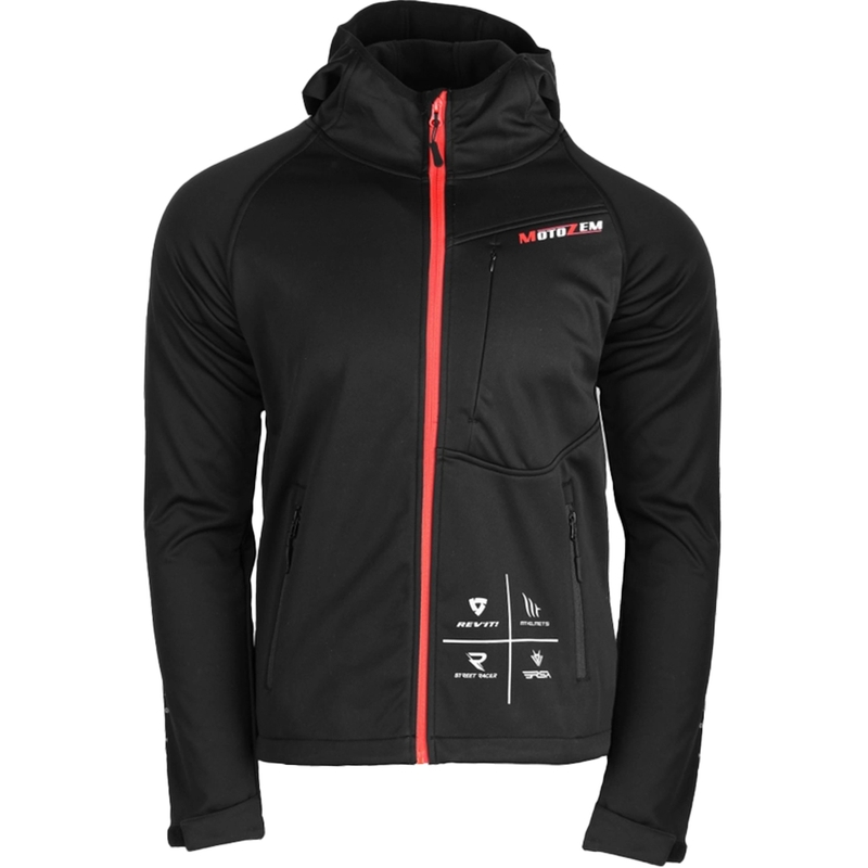 Softshelljack MotoZem Racing Team zwart-rood
