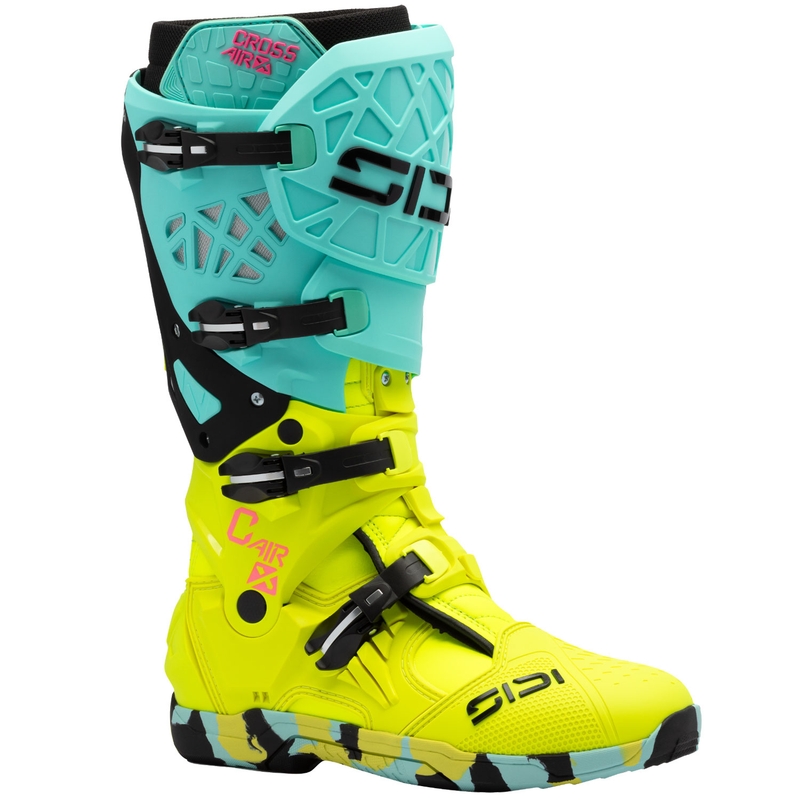 SiDi Crossair X motorlaarzen mint-fluo geel
