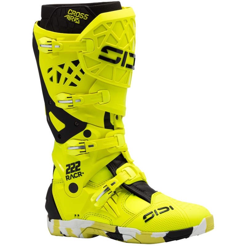 Motorlaarzen SiDi Crossair X RACR001 zwart-fluogeel