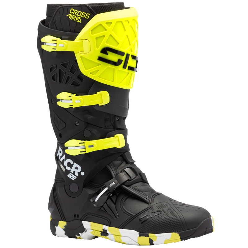 Motorlaarzen SiDi Crossair X RACR002 fluo geel-zwart