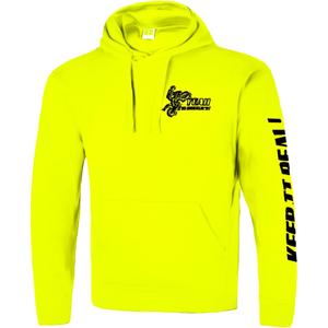 Heren hoodie Catch me if you can fluo geel