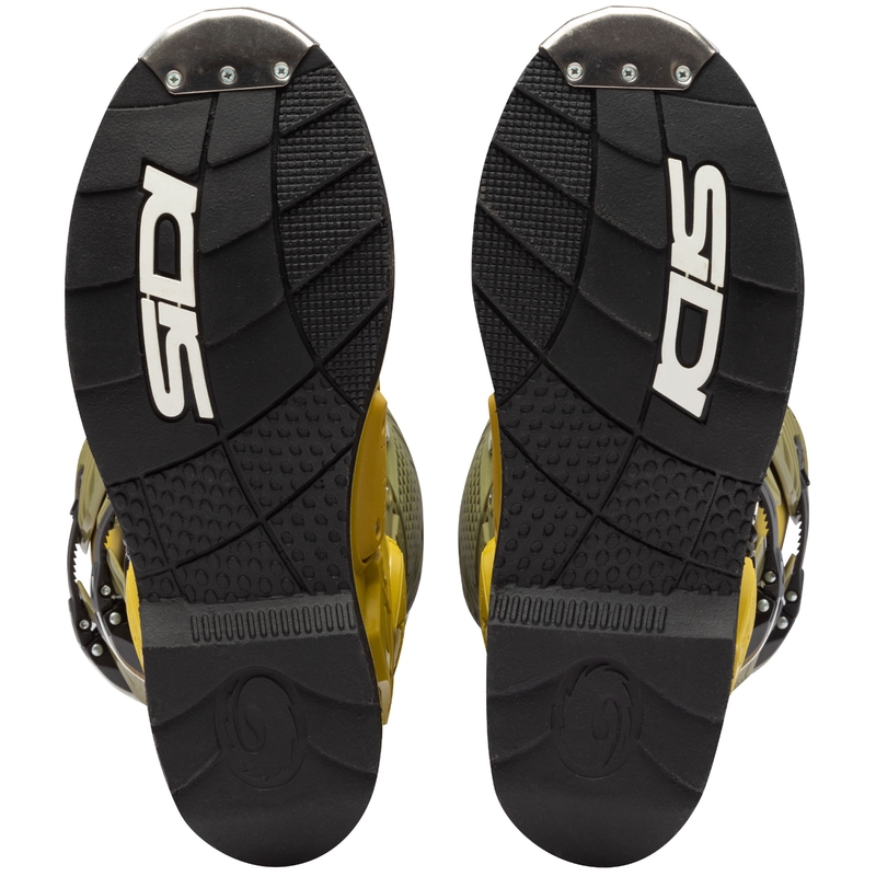 SiDi Crossfire 3 motorlaarzen olijfgroen-fluo geel