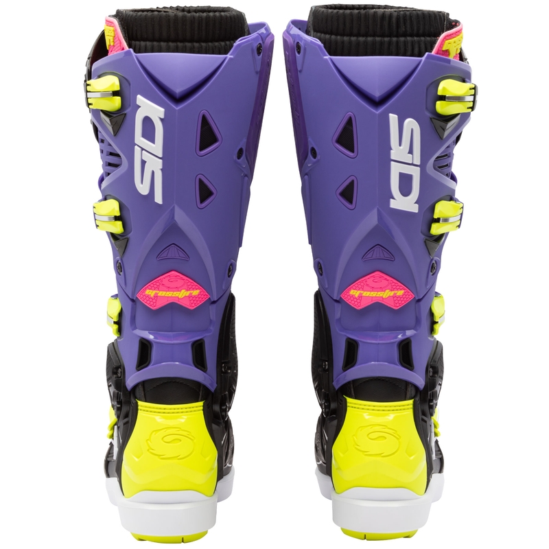 Motorlaarzen SiDi Crossfire 3 SRS paars-zwart-fluo geel