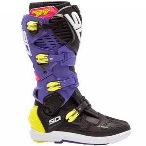 Motorlaarzen SiDi Crossfire 3 SRS paars-zwart-fluo geel