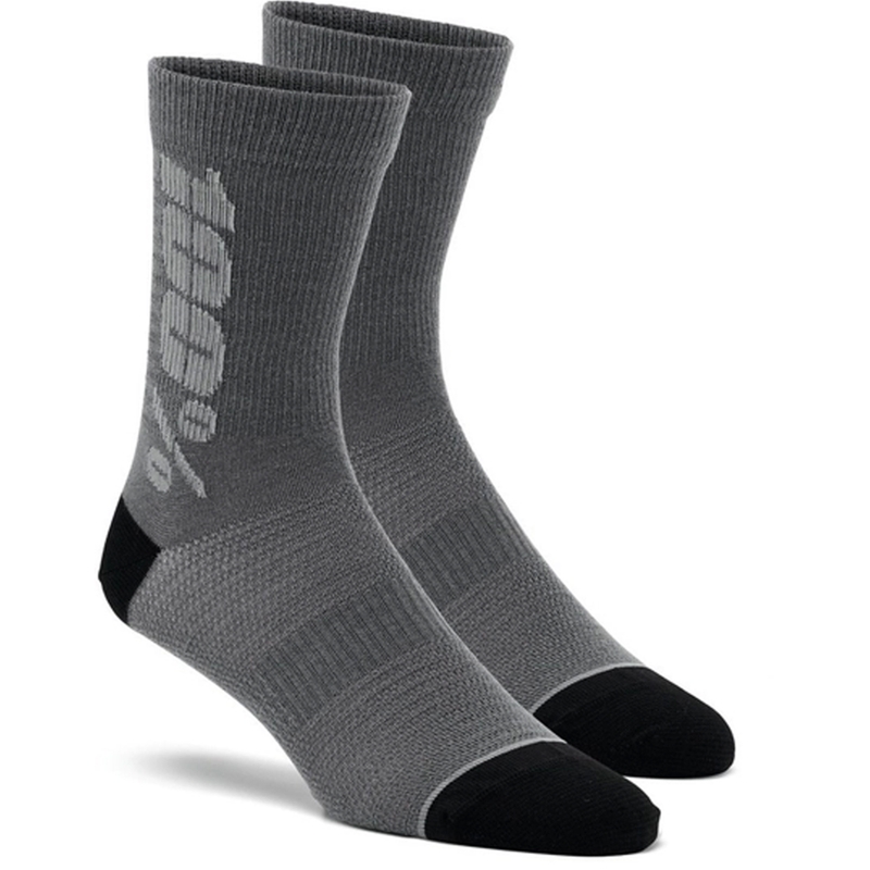 Sokken 100% - USA Rythym Merino Wol zwart en grijs