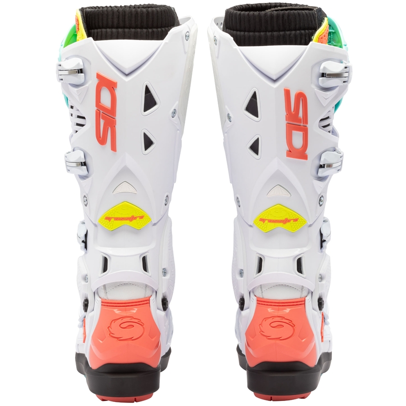 Motorlaarzen SiDi Crossfire 3 SRS wit-fluo mint-fluo koraal