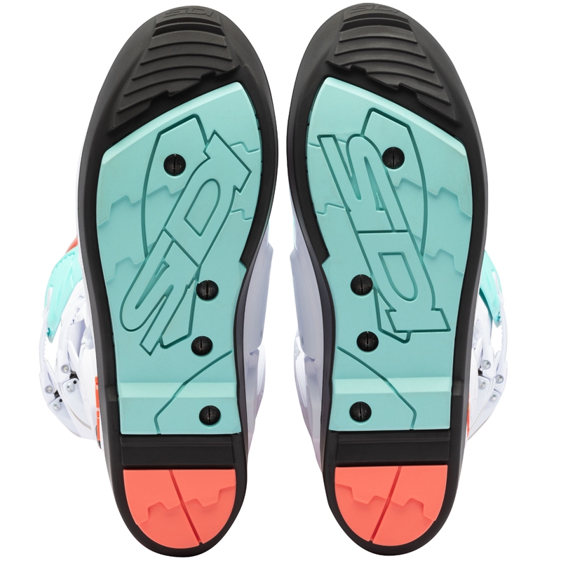 Motorlaarzen SiDi Crossfire 3 SRS wit-fluo mint-fluo koraal