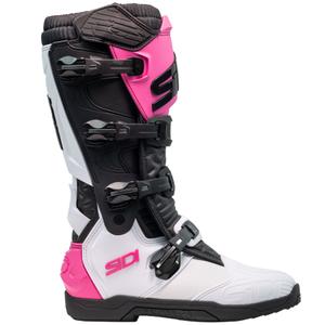 SiDi X Power SC motorlaarzen wit-zwart-roze