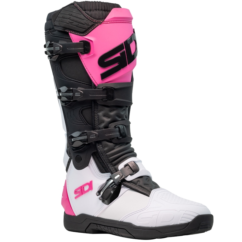 SiDi X Power SC motorlaarzen wit-zwart-roze