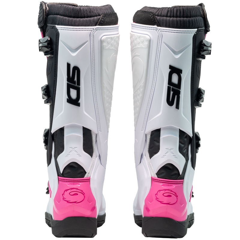 SiDi X Power SC motorlaarzen wit-zwart-roze
