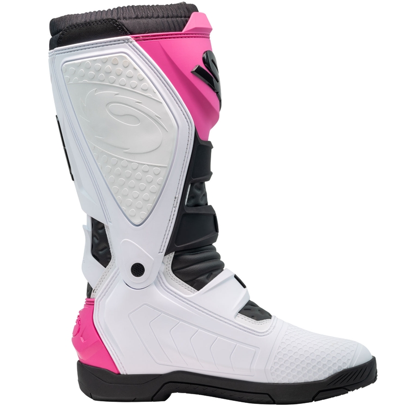 SiDi X Power SC motorlaarzen wit-zwart-roze