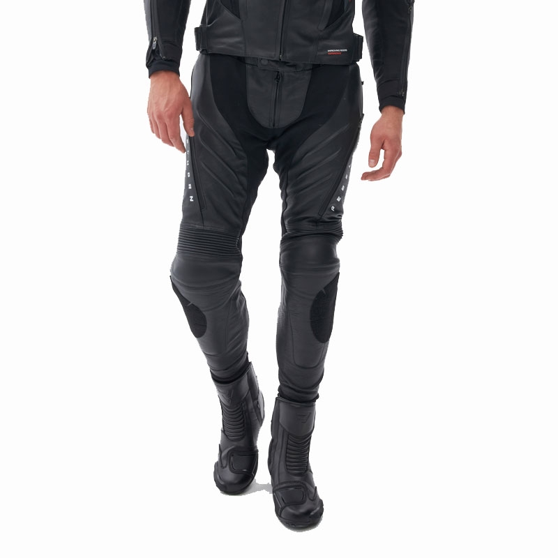 Rebelhorn Veloce leren motorbroek zwart-wit