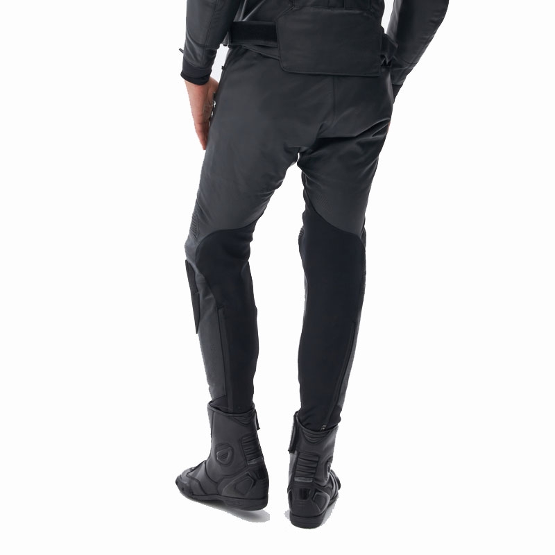 Rebelhorn Veloce leren motorbroek zwart-wit